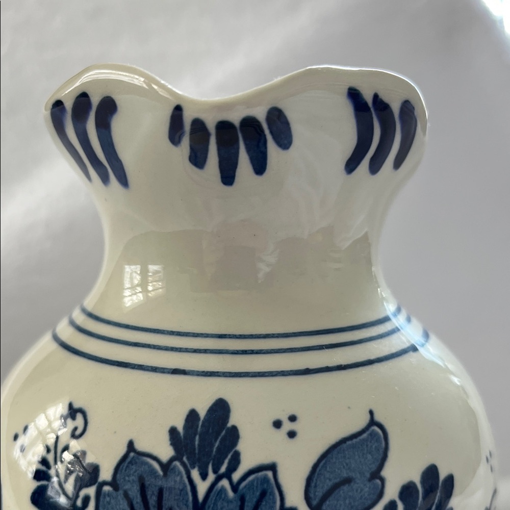 Artisan Blue Floral Ceramic Jug - Picture 3 of 10